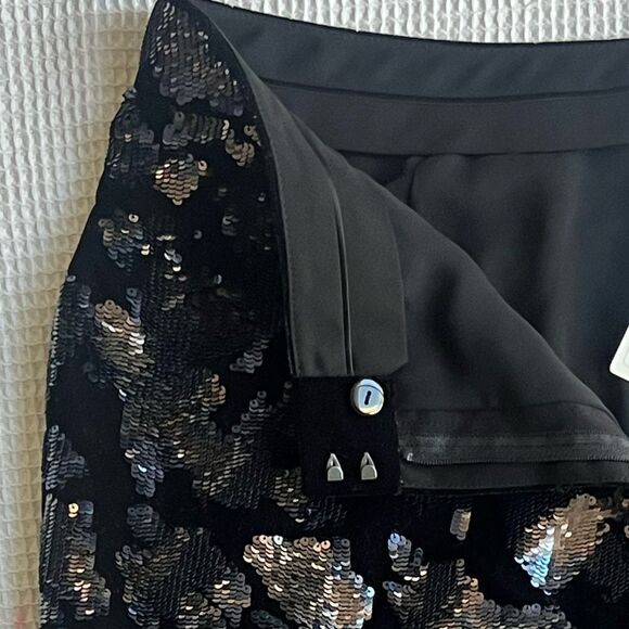 NWT Lafayette 148 Women’s Embellished Gates Bootcut Sequins Black Pants Size 14 - Picture 16 of 16